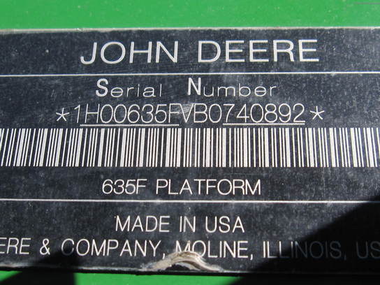 2011 John Deere 635F