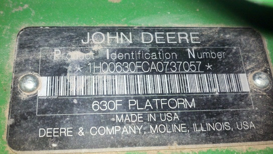 2011 John Deere 630F