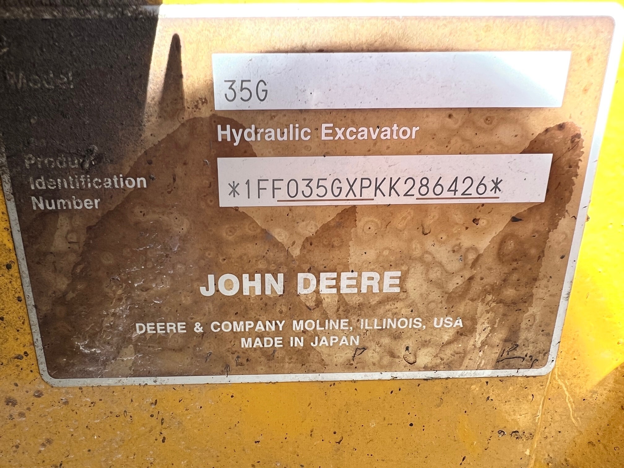 2019 John Deere 35G Image 9