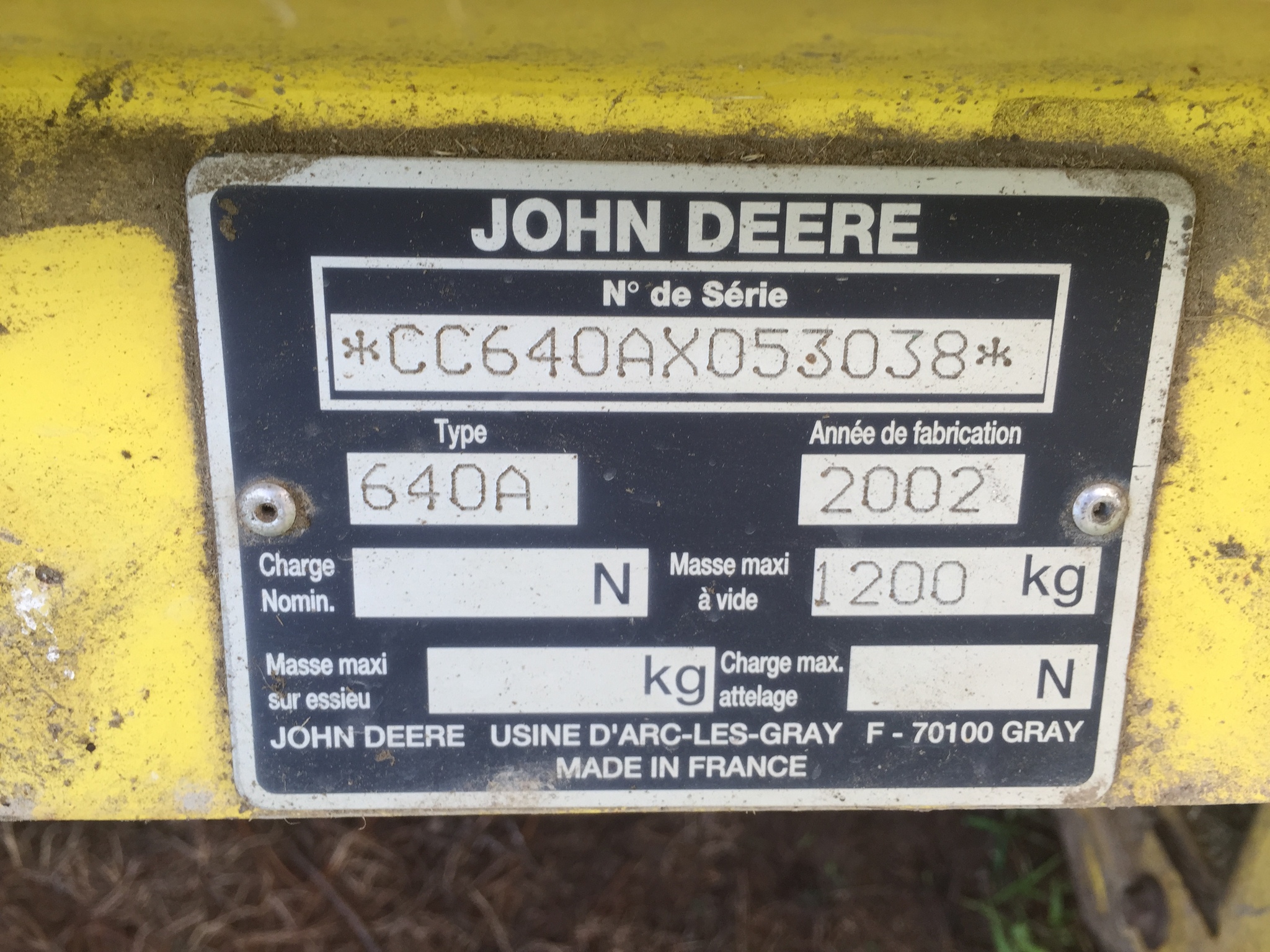 2002 John Deere 640A Image 4