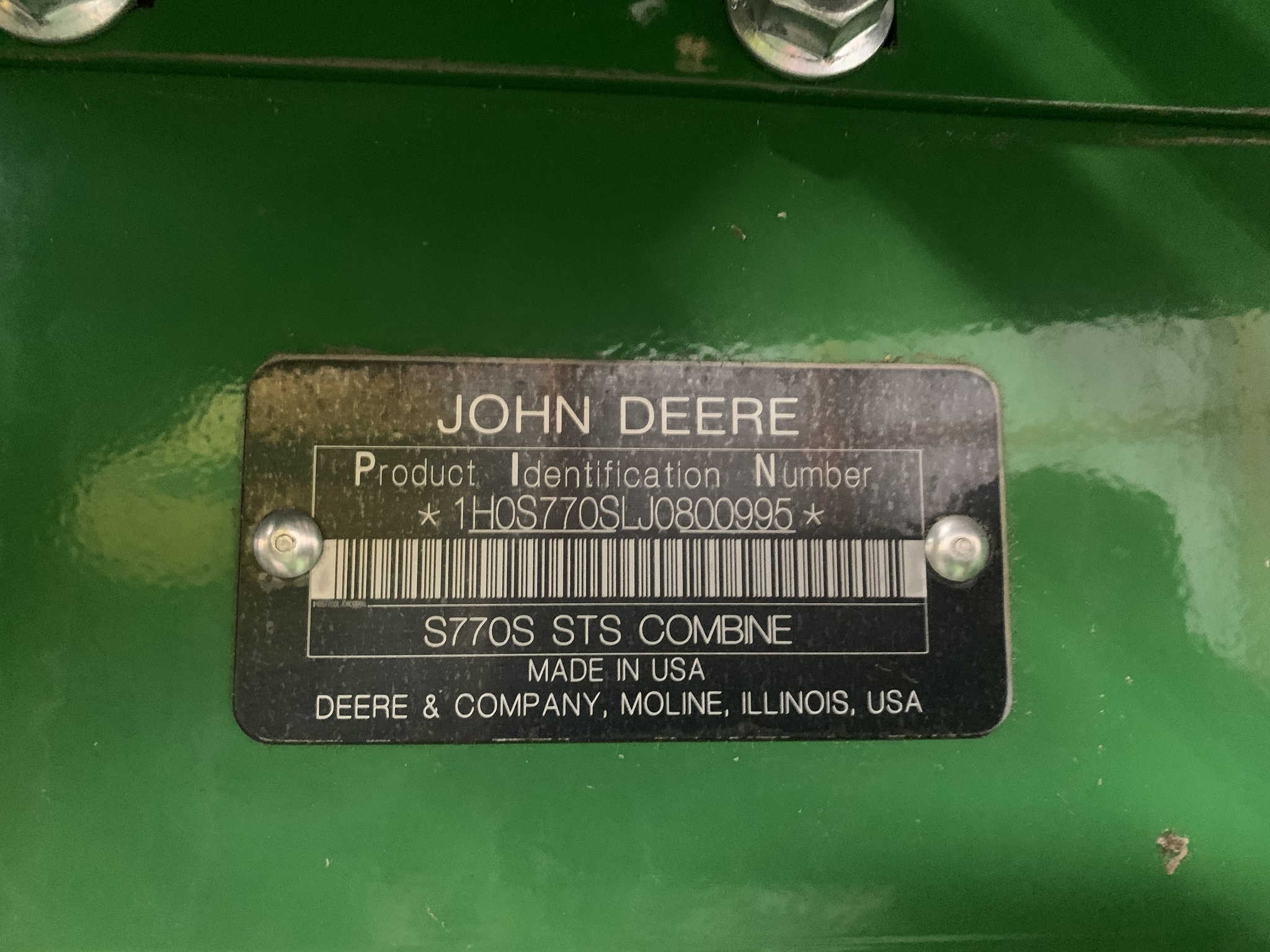 2018 John Deere S770 Image 16
